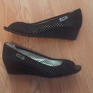 Anne Klein Sport peeptoe wedges NEW